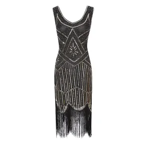 50% de descuento para mujeres retro 1920s estilo vestido lentejuelas cuello redondo tema fiesta vestidos de fantasía para mujere