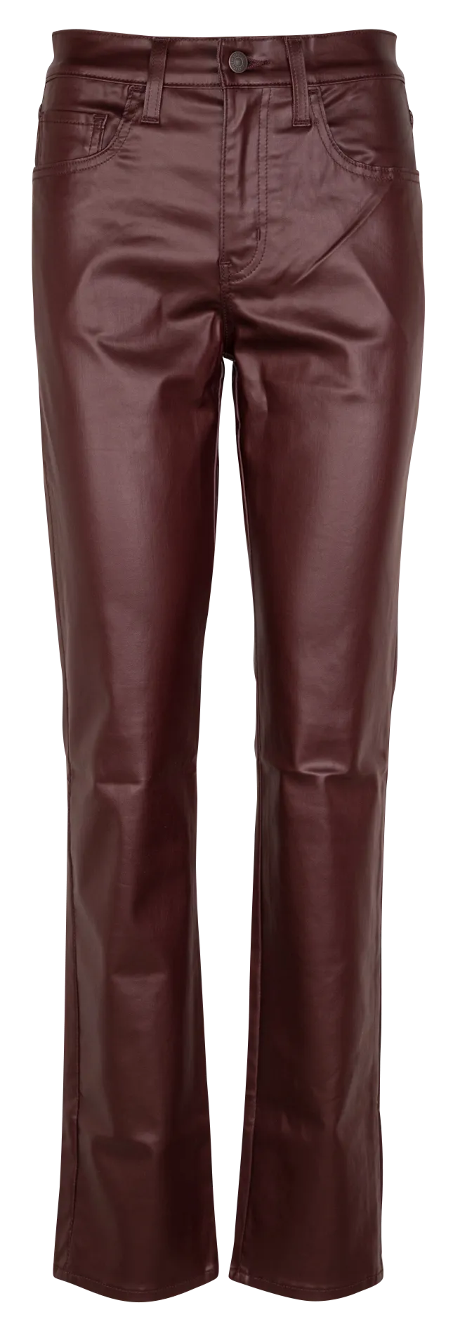 724 COATED STRAIGHT - Pantalón slim de talle alto en marron