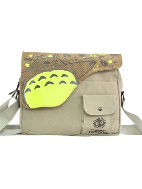 Adorable bolso de hombro de lona con estampado de Anime Totoro