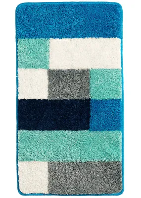 Alfombrilla de baño con diseño de colores Azul petróleo