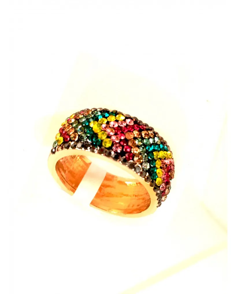 ANILLOS BISUTERIA DE CRISTAL DE COLORES