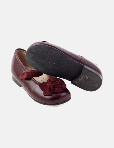 Baby style Zapato granate charol flor