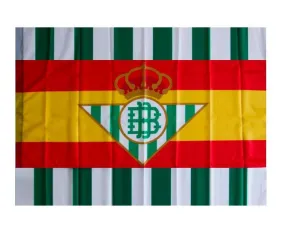 Bandera grande del Real Betis con los colores de España