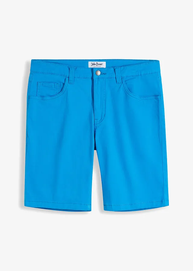 Bermudas elásticas de colores, regular fit Azul