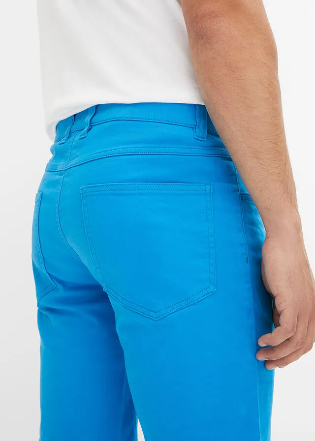 Bermudas elásticas de colores, regular fit Azul