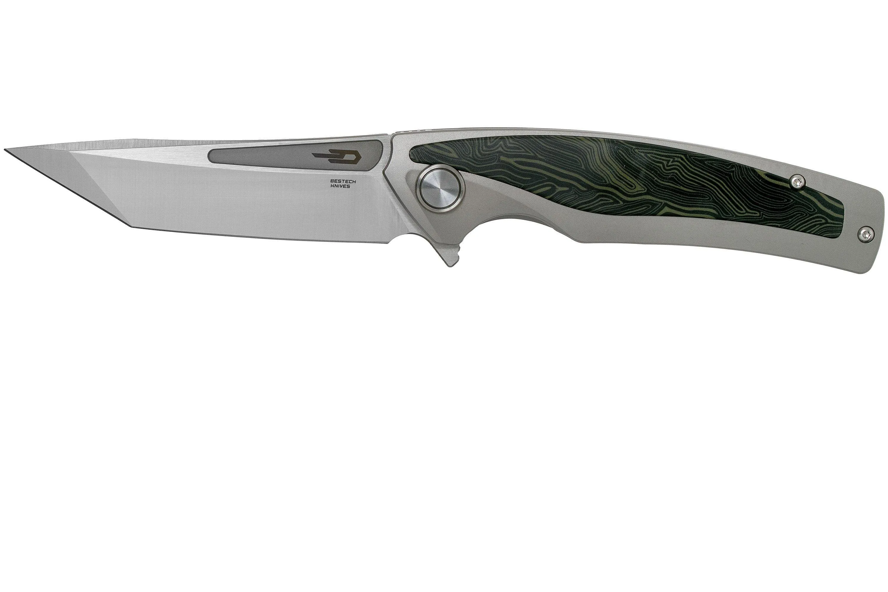 Bestech Predator BT1706F Titanium/Black Green G10 navaja
