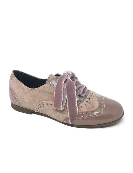 blucher charol y ante rosa