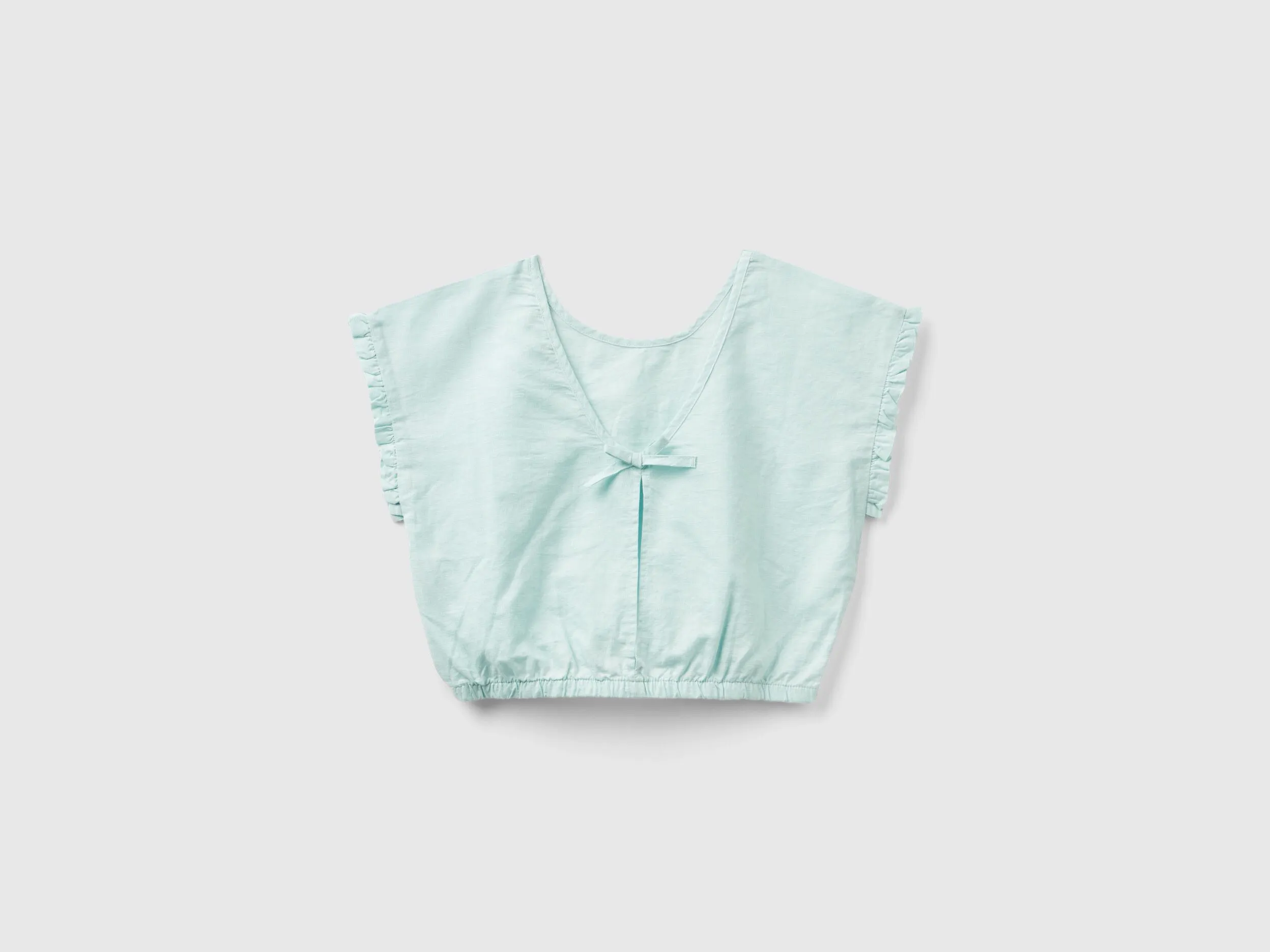 Blusa de lino mixto