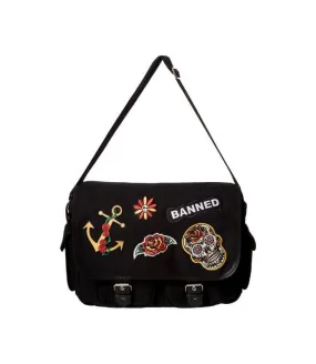 Bolso Amuletos negro con bordados de colores Banned BG7204