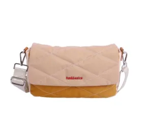 Bolso bandolera para mujer Fun and Basics Kaya de nylon natural con cremallera