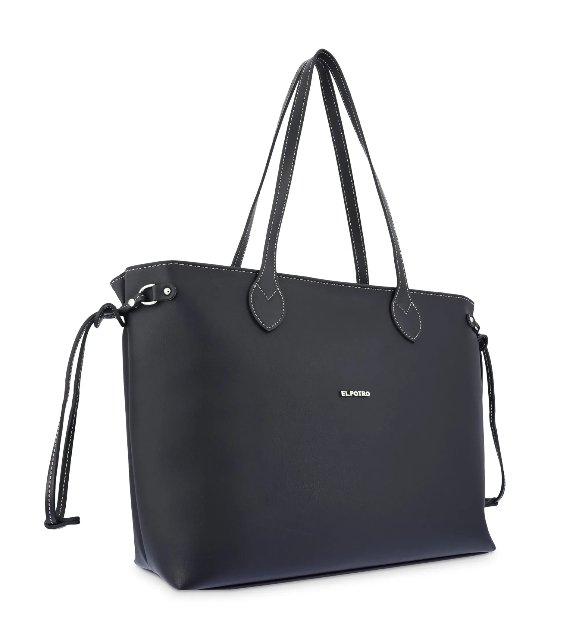 Bolso de piel Lona negro