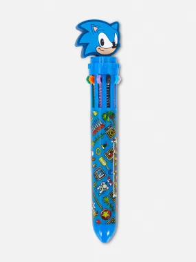 Bolígrafo de diez colores de Sonic, el erizo