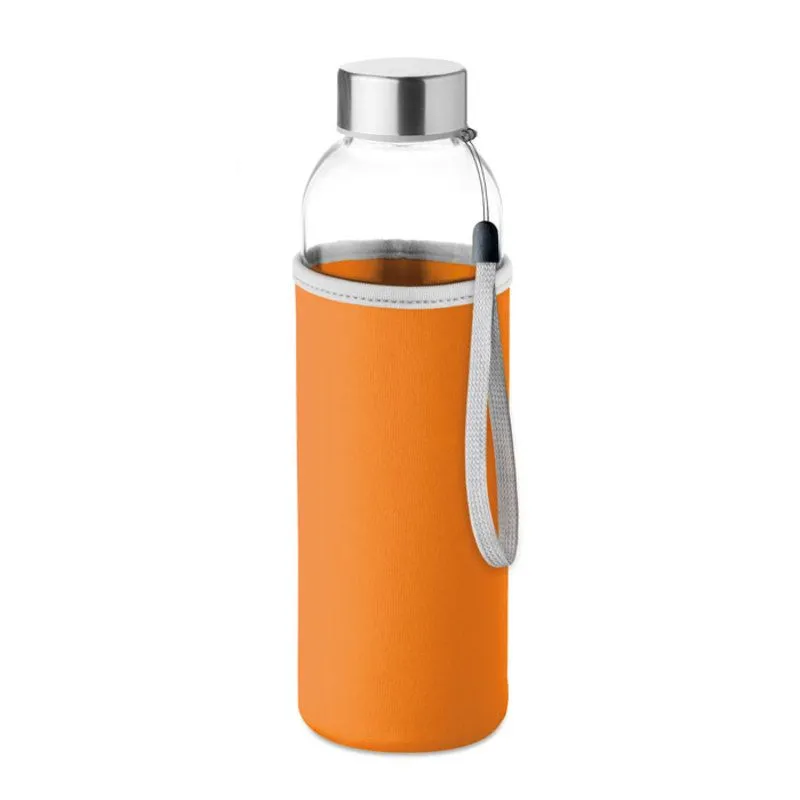 Botella de cristal con funda personalizada 500 ml. Utah Glass