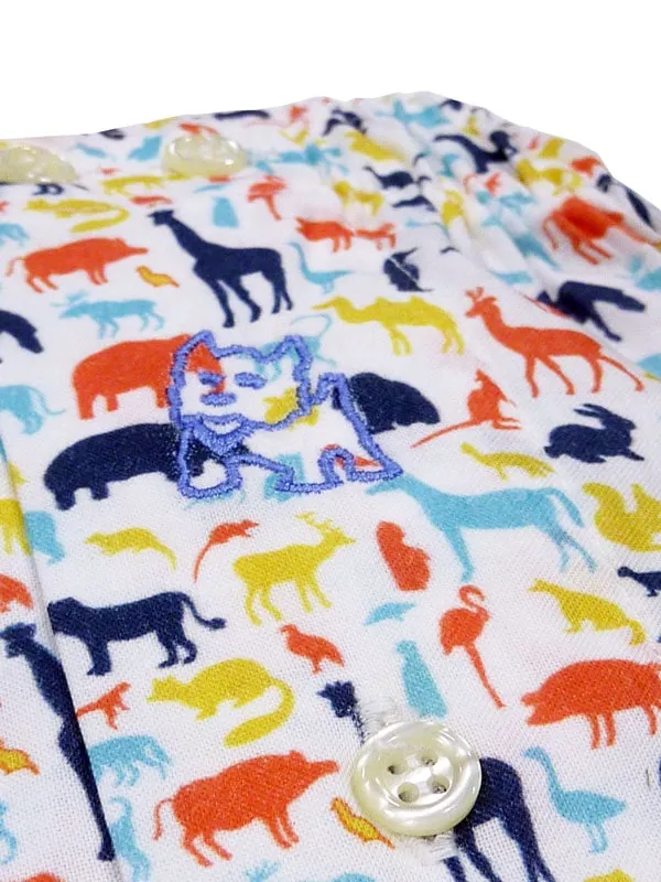 Boxer Kiff-kiff de tela estampado con animalitos en vivos colores