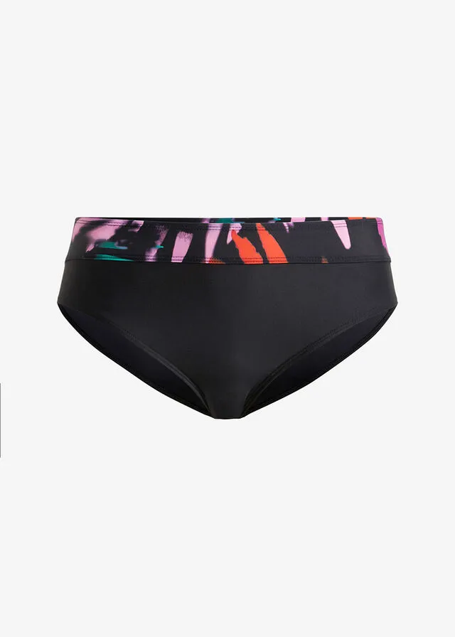 Braga de bikini Negro-estampado de colores