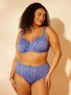 Braguita de bikini efecto seersucker - AZUL