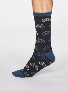 Calcetines ecológicos. Estampado de bicicletas