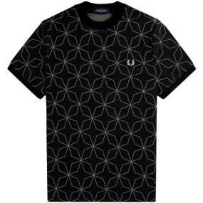 CAMISETA CON ESTAMPADO GEOMETRICO  M7704