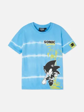 Camiseta con estampado tie-dye de Sonic, el erizo