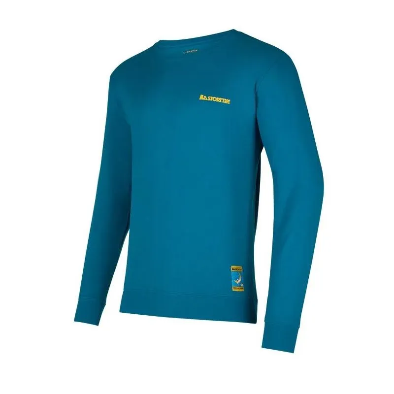 Camiseta de manga larga para hombre La Sportiva Climbing on the Moon (Turchese/Giallo)