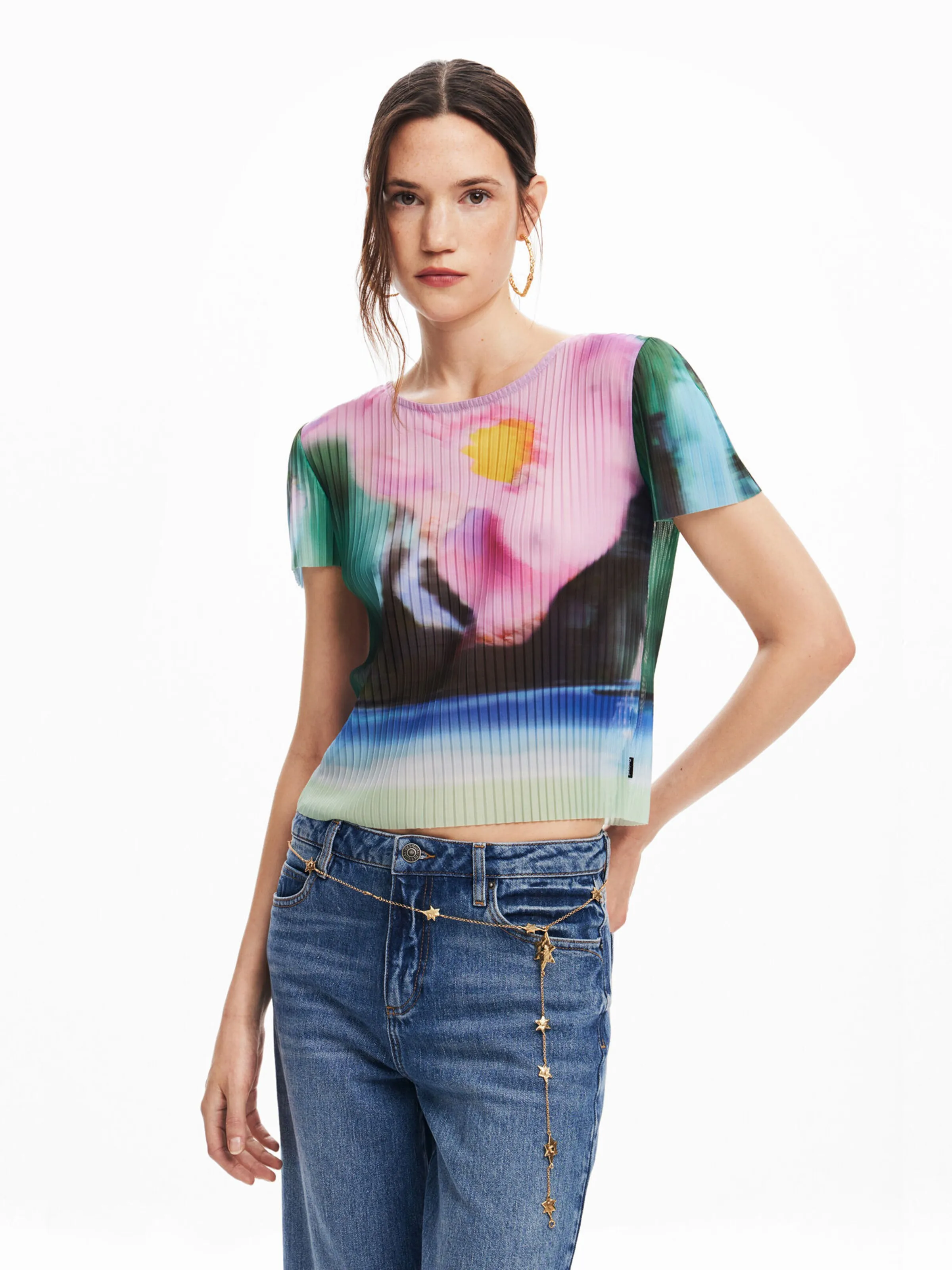 Camiseta Desigual en Mezcla De Colores