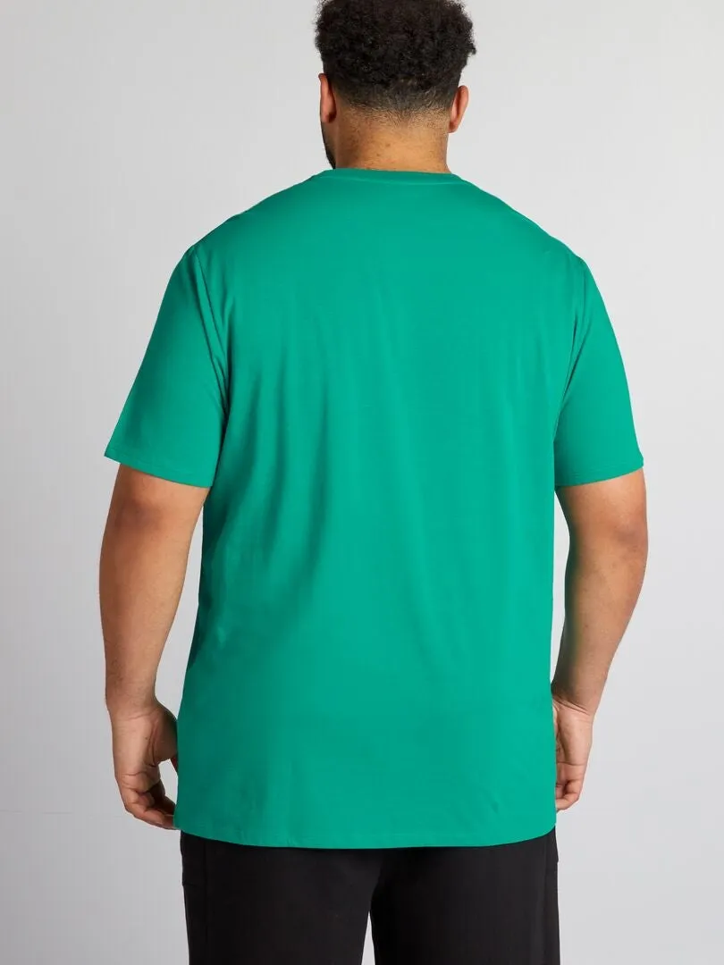 Camiseta estampada de manga corta - VERDE