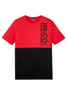 Camiseta Fresa-negro con estampado