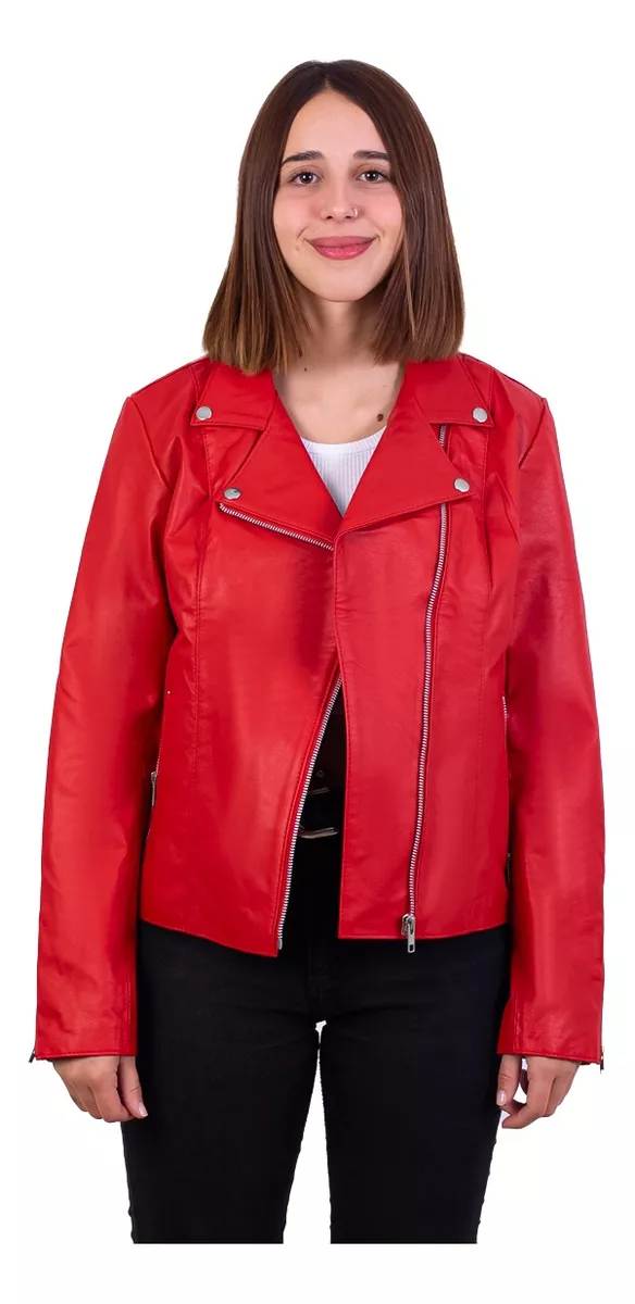 Campera 100% Cuero Vacuno De Mujer Talles Grandes Xs Al 5xl