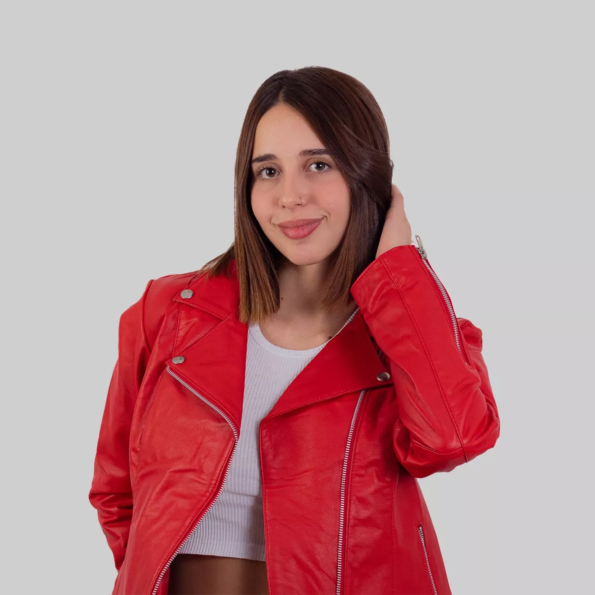 Campera 100% Cuero Vacuno De Mujer Talles Grandes Xs Al 5xl