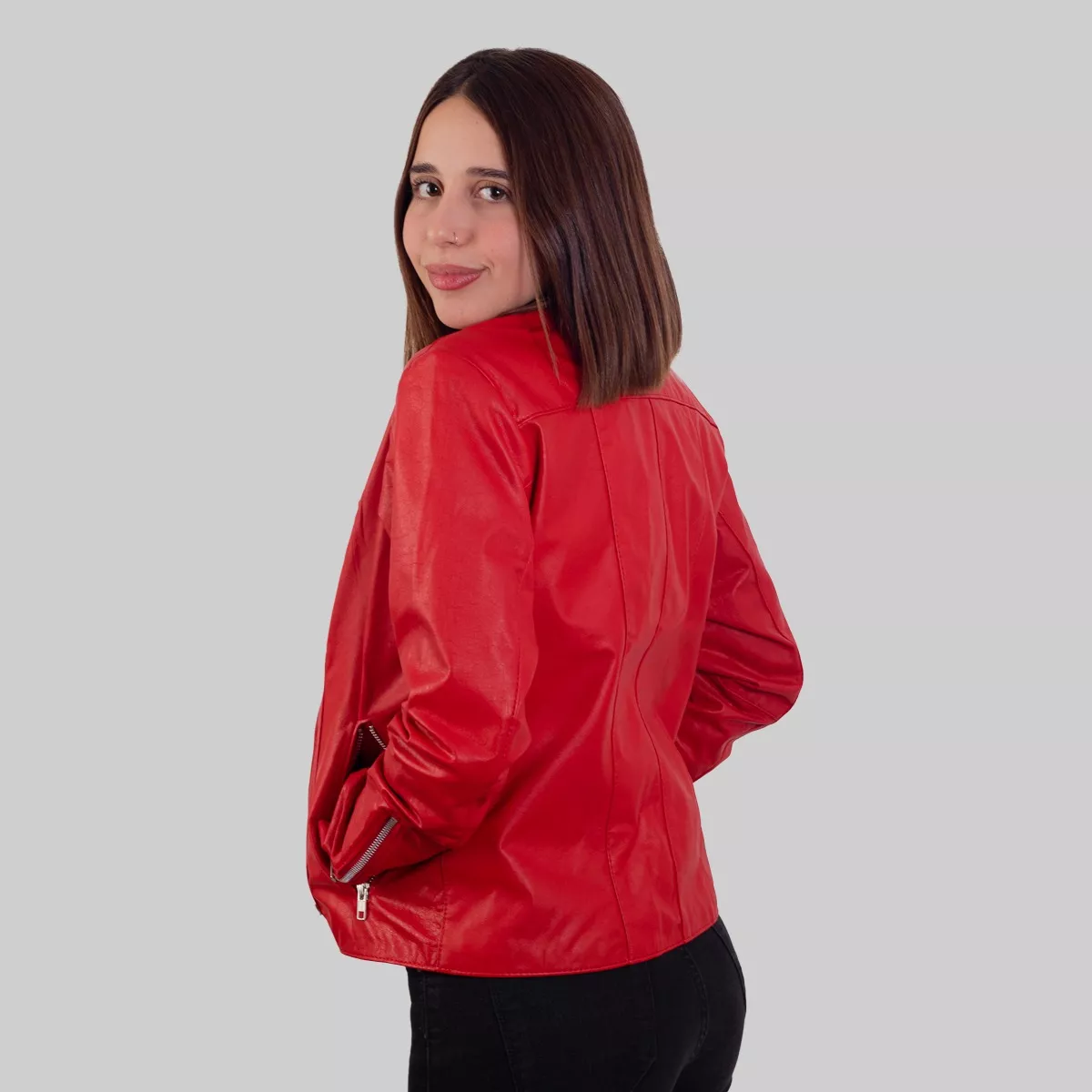 Campera 100% Cuero Vacuno De Mujer Talles Grandes Xs Al 5xl