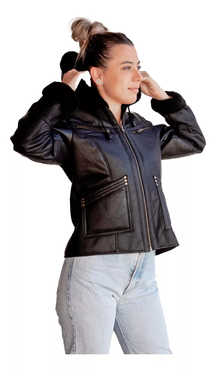 Campera De Cuero De Oveja De Mujer - Modelo: 106 Napa.b