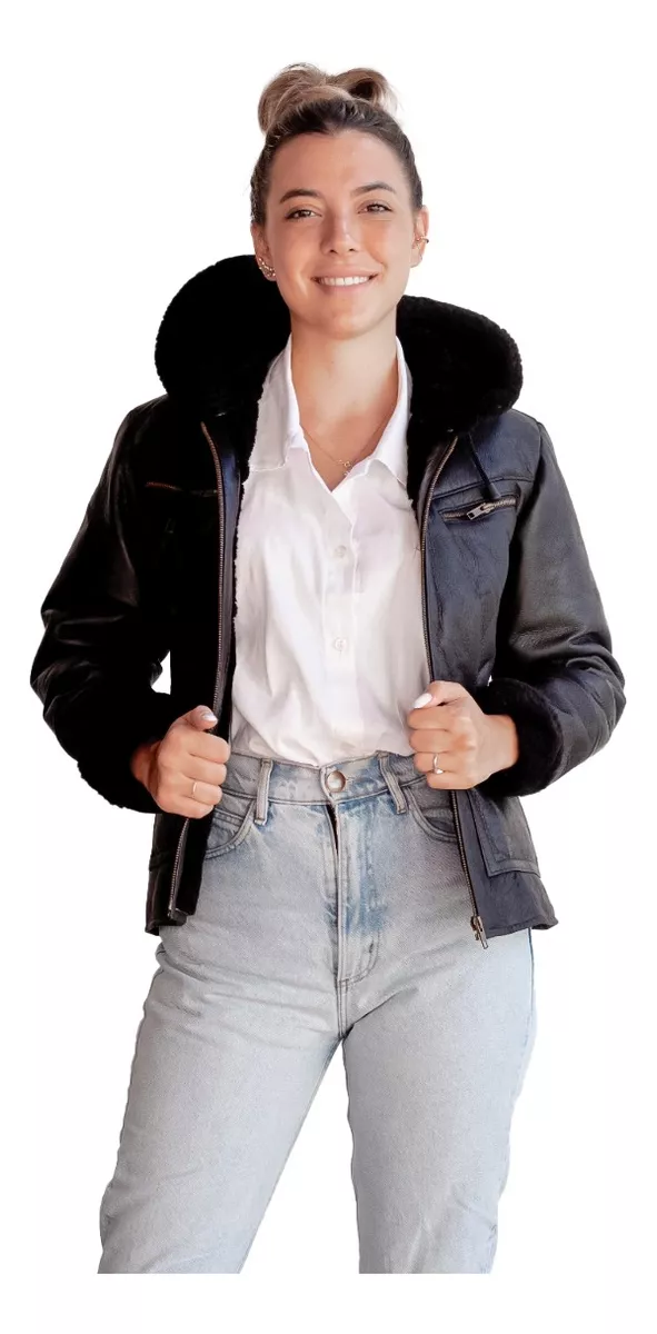 Campera De Cuero De Oveja De Mujer - Modelo: 106 Napa.b