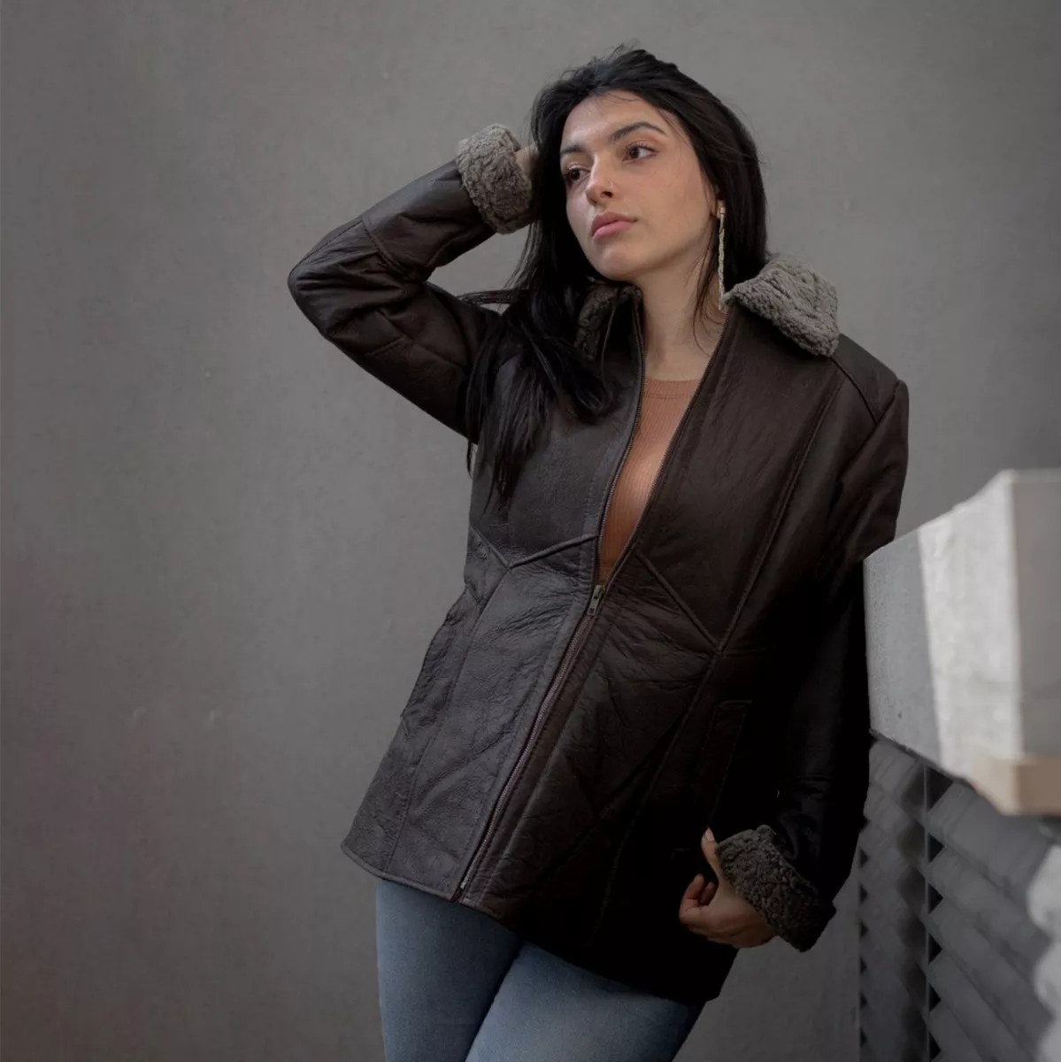 Campera De Cuero De Oveja De Mujer - Modelo: 111