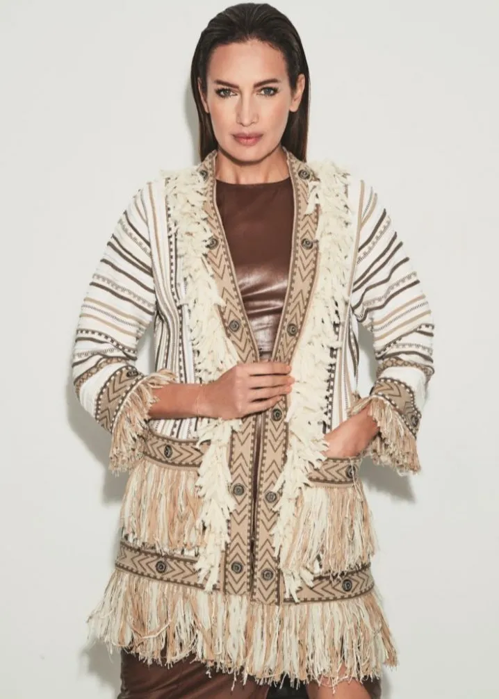 Cardigan flecos y tachas Giotto The Extreme Collection