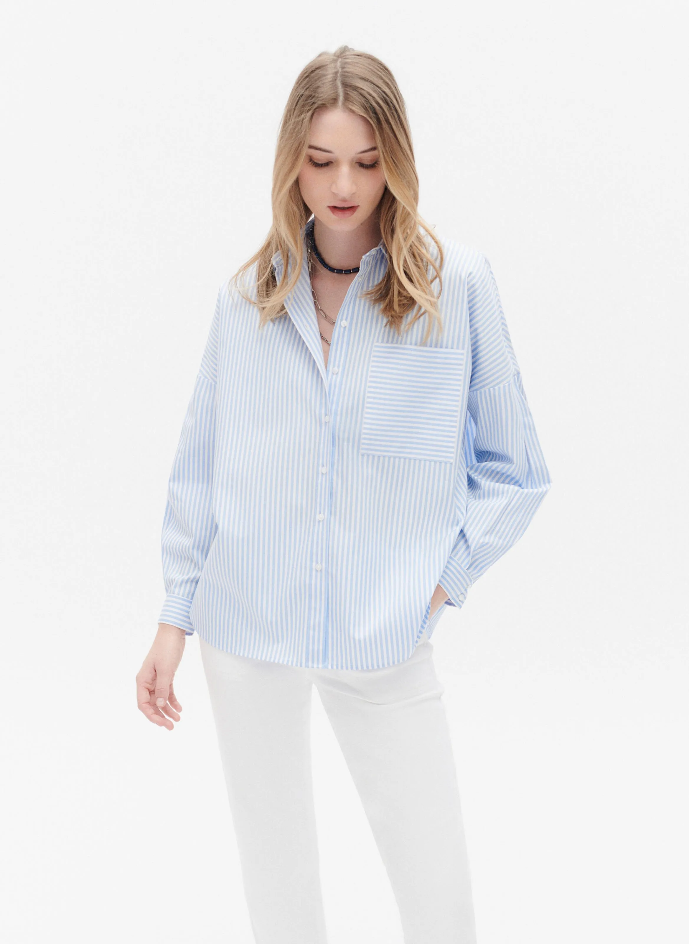 CAROLL CLAUDINE  CAMISA DE ALGODóN EN AZUL