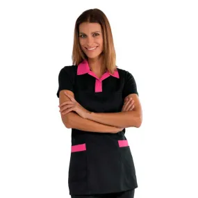 Casulla con cuello negra y fucsia Trinidad - Isacco