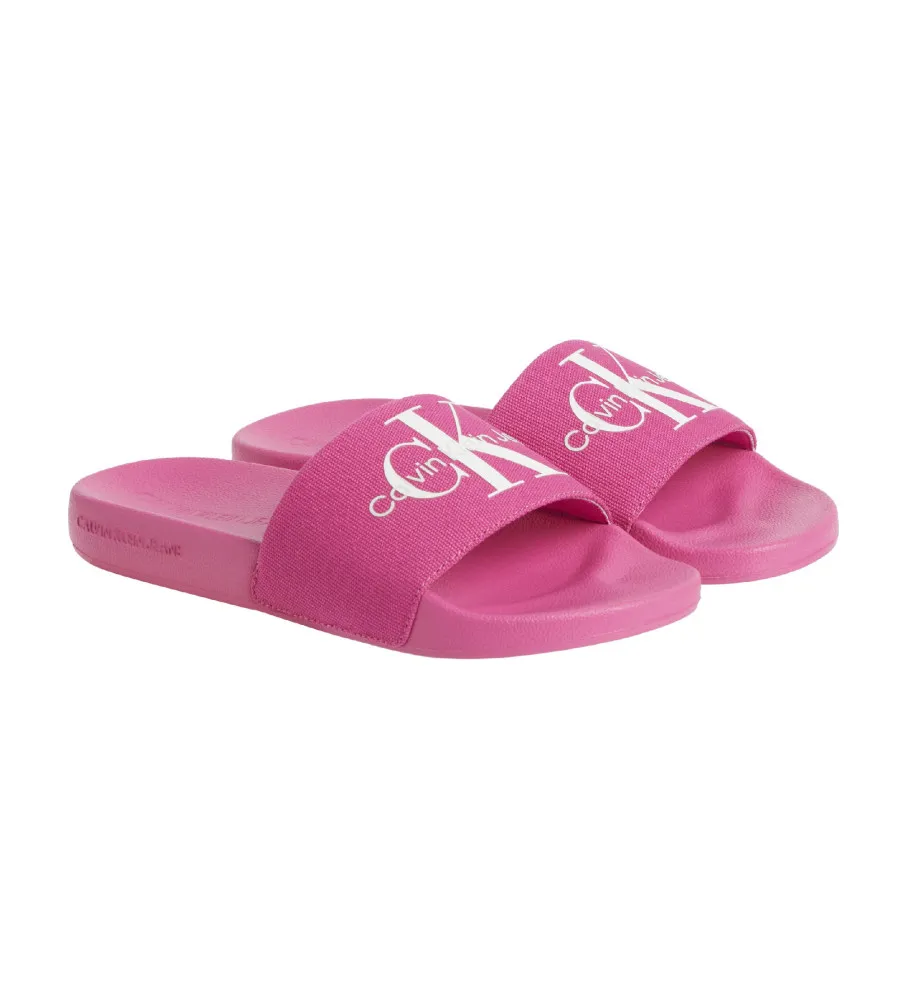 Chanclas De Lona Monogram rosa