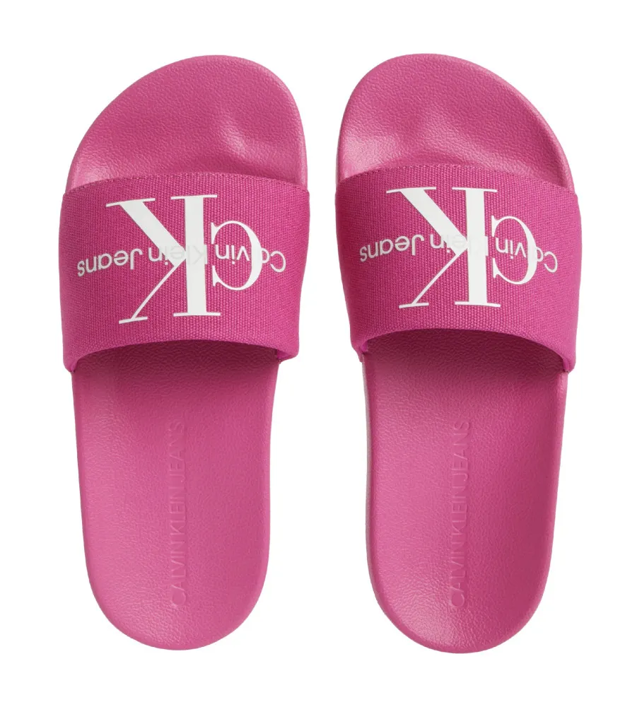 Chanclas De Lona Monogram rosa