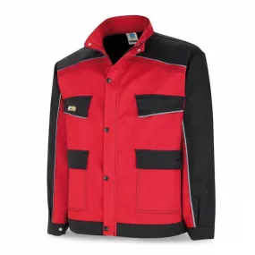 Chaqueta tergal canvas 245 g. Color rojo/negro. MA588-CRN