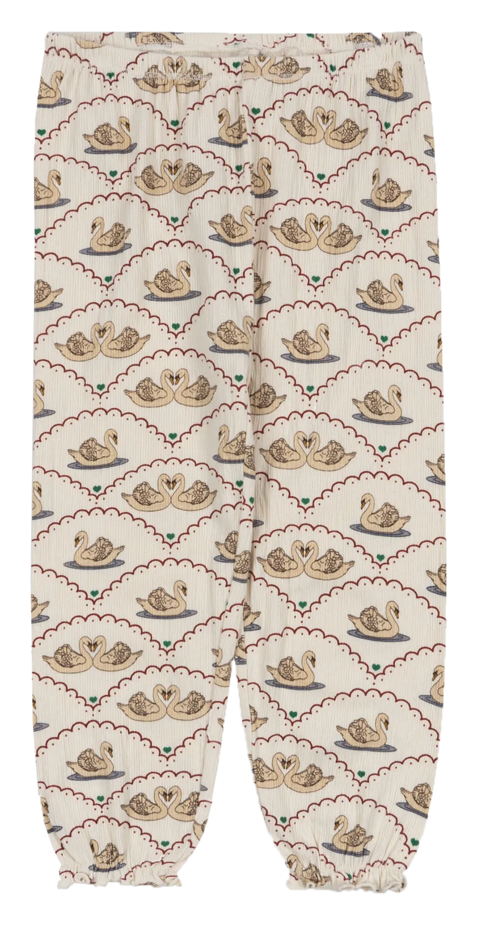 CHLEO - Pantalón recto estampado de mezcla de algodón orgánico en beige