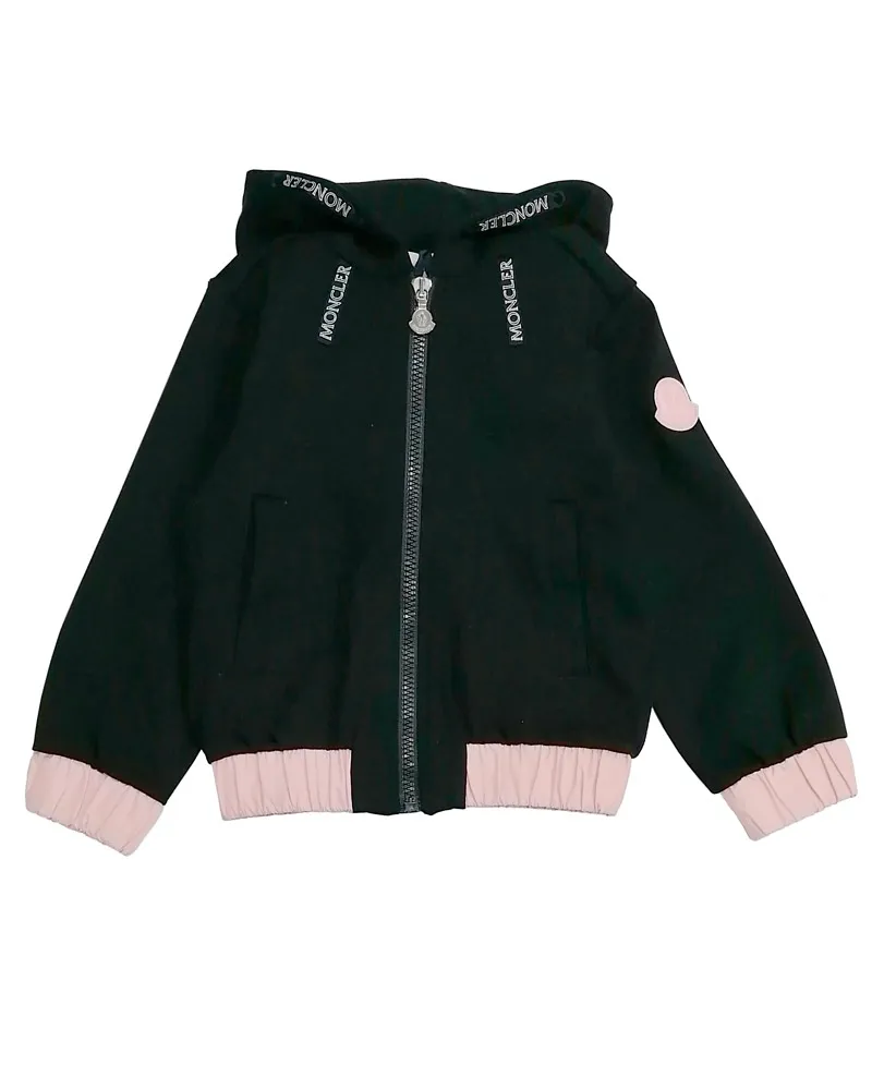 Chándal Niña MONCLER Negro Detalles Rosa