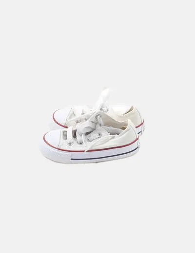 Converse Zapatilla de lona blanca con cordones