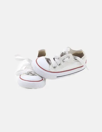 Converse Zapatilla de lona blanca con cordones