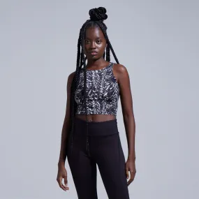 Crop Top Deportivo Con Estampado