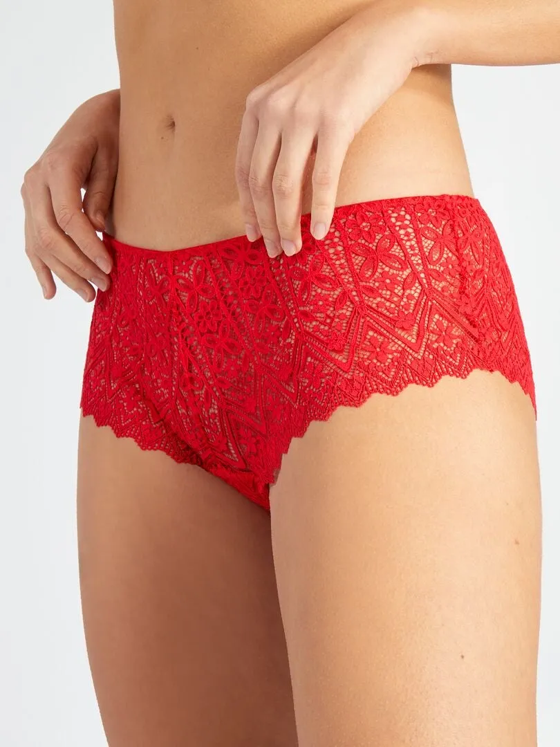 Culote de encaje - rojo