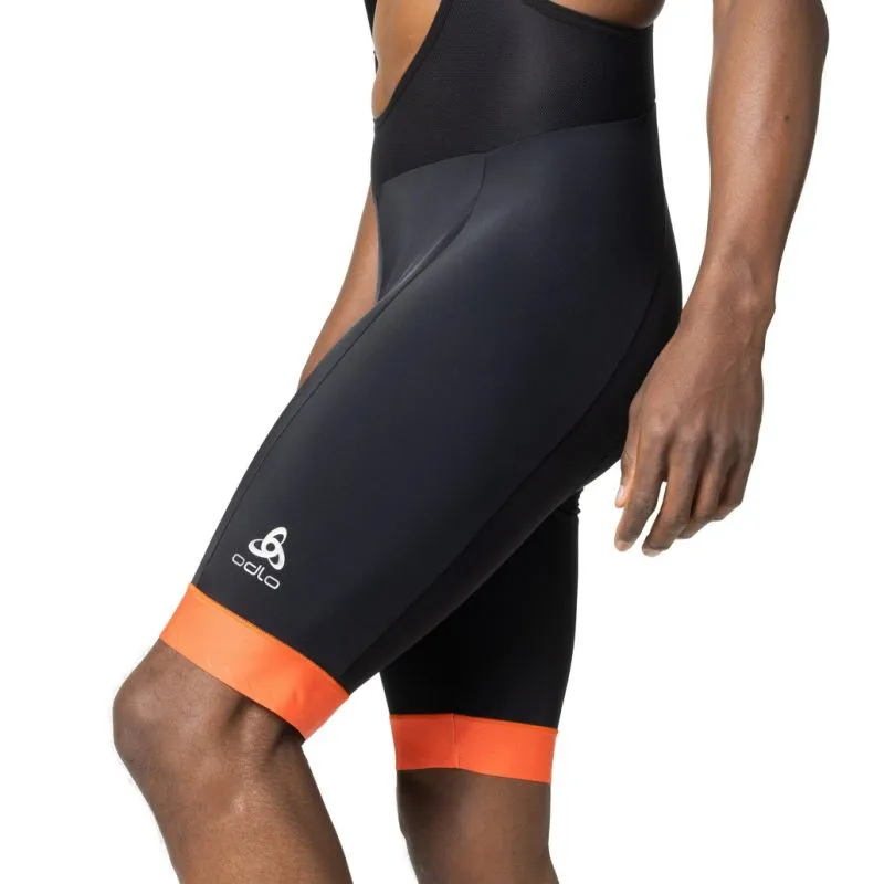 Culotte con tirantes para hombre Odlo Zeroweight (negro - firelight)