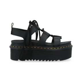 Dr Martens Nartilla sandalias de plataforma en cuero negro