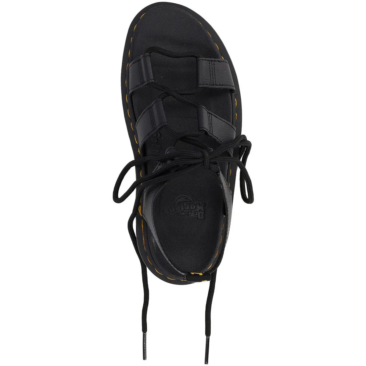 Dr Martens Nartilla sandalias de plataforma en cuero negro