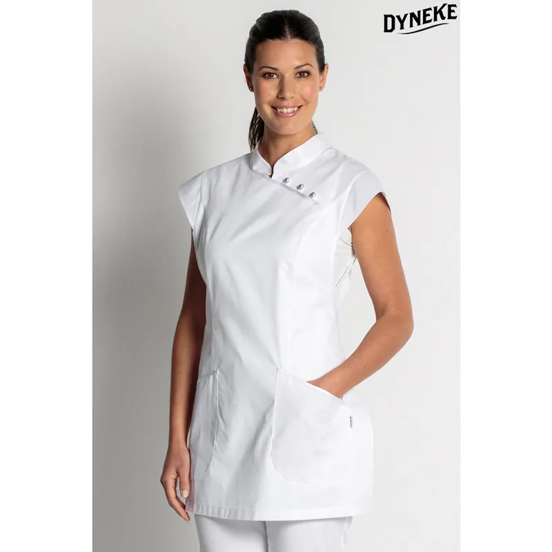 Estola con vivos de raso blanca - Dyneke