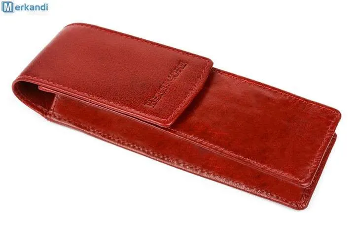 Estuche de cuero para bolígrafos Beltimore rojo G91